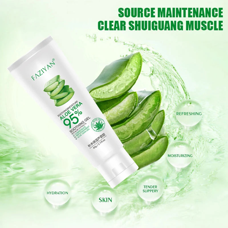 Deep hydration Face Cream Acne Treatment Fade Scars Skincare Aloe Vera Gel Repair After Sunburn Sooth Skin Face Moisturizer 60g-Health Wisdom™