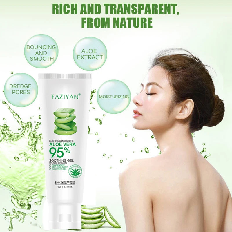 Deep hydration Face Cream Acne Treatment Fade Scars Skincare Aloe Vera Gel Repair After Sunburn Sooth Skin Face Moisturizer 60g-Health Wisdom™