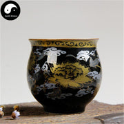 Double Wall Ceramic Tea Cups 70ml*4pcs-Health Wisdom™