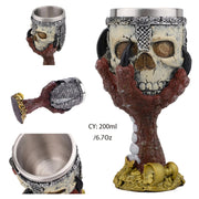 Dragon King Resin Stainless Steel Goblet 200ml Retro Wine Glass Gothic Cocktail Glasses Whiskey Cup Pub Bar Drinkware-Health Wisdom™