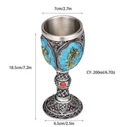 Dragon King Resin Stainless Steel Goblet 200ml Retro Wine Glass Gothic Cocktail Glasses Whiskey Cup Pub Bar Drinkware-Health Wisdom™