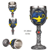 Dragon King Resin Stainless Steel Goblet 200ml Retro Wine Glass Gothic Cocktail Glasses Whiskey Cup Pub Bar Drinkware-Health Wisdom™