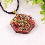 Dragon Mythology Pendants With Natural Red Jasper Orgone Energy Generator Orgonite Necklace Lucky Blessing Protection Chakra Jewelry-Health Wisdom™
