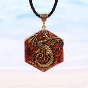 Dragon Mythology Pendants With Natural Red Jasper Orgone Energy Generator Orgonite Necklace Lucky Blessing Protection Chakra Jewelry-Health Wisdom™