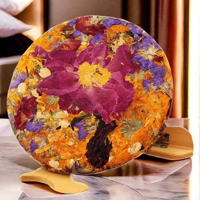 Dried Flower Tea Cake 200g Yunnan Flowers Tea Rose Lily Chrysanthemum Jasminum Peony-Health Wisdom™