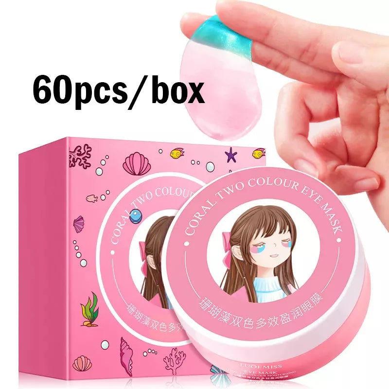 Dual Color 60pcs Crystal Collagen Eye Mask Anti Dark Circles Anti Wrinkles Moisturizing Eye Patches Eyes Skin Care Products-Health Wisdom™