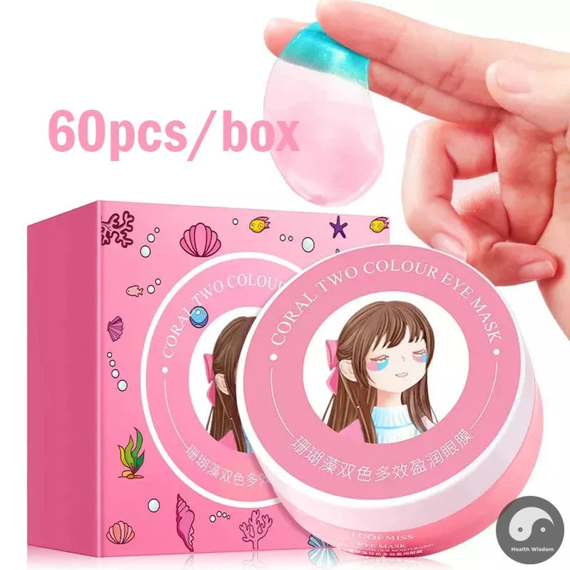 Dual Color 60pcs Crystal Collagen Eye Mask Anti Dark Circles Anti Wrinkles Moisturizing Eye Patches Eyes Skin Care Products-Health Wisdom™