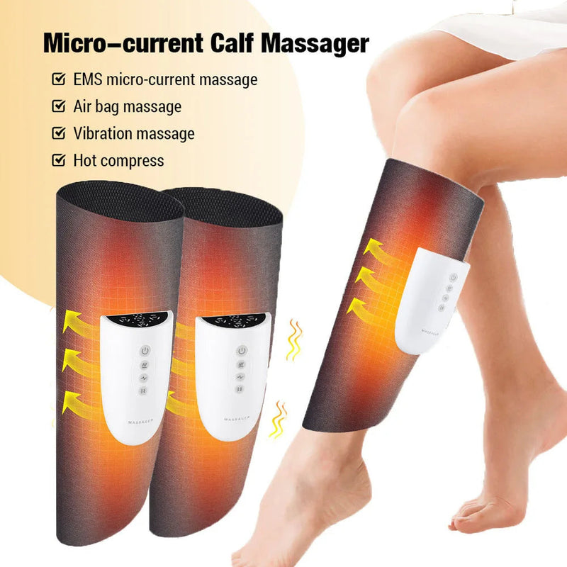EMS 360° Calf Thigh Heated Massager Leg Air Pressotherapy Foot Muscle Rehabilitation Physiotherapy Circulation Sanguine Jambe-Health Wisdom™