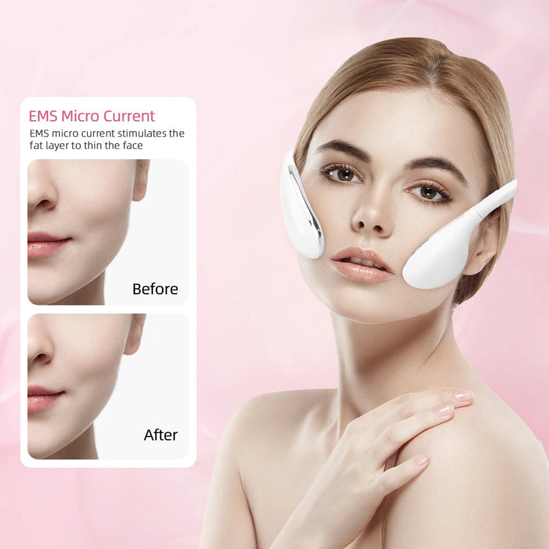 EMS Facial Lifting Device Double Chin Reducer Face Slimming Shaping Microcurrent Led Therapy Devices Neck Massager V Line Lift-Health Wisdom™