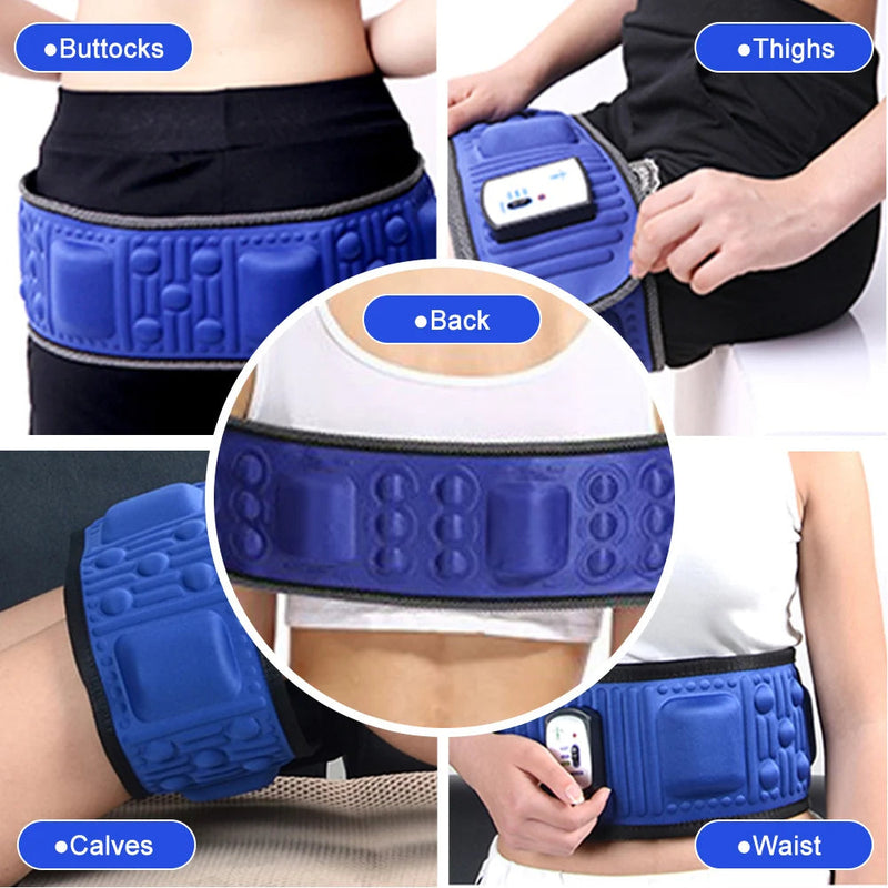 Electric Abdominal Stimulator Body Vibrating Slimming Belt Belly Muscle Waist Trainer Massager X5 Times Weight Loss Fat Burning-Health Wisdom™