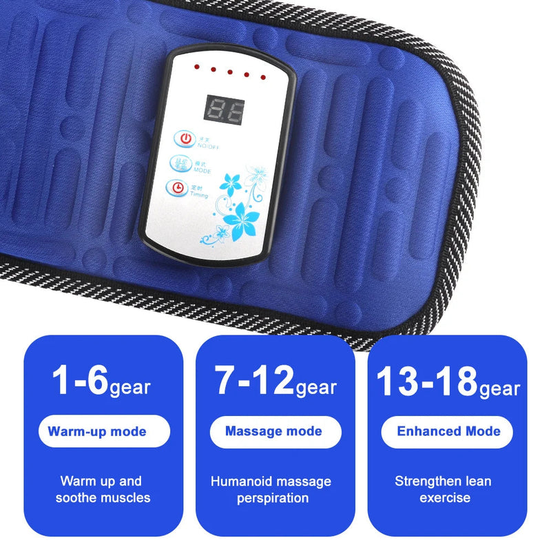 Electric Abdominal Stimulator Body Vibrating Slimming Belt Belly Muscle Waist Trainer Massager X5 Times Weight Loss Fat Burning-Health Wisdom™