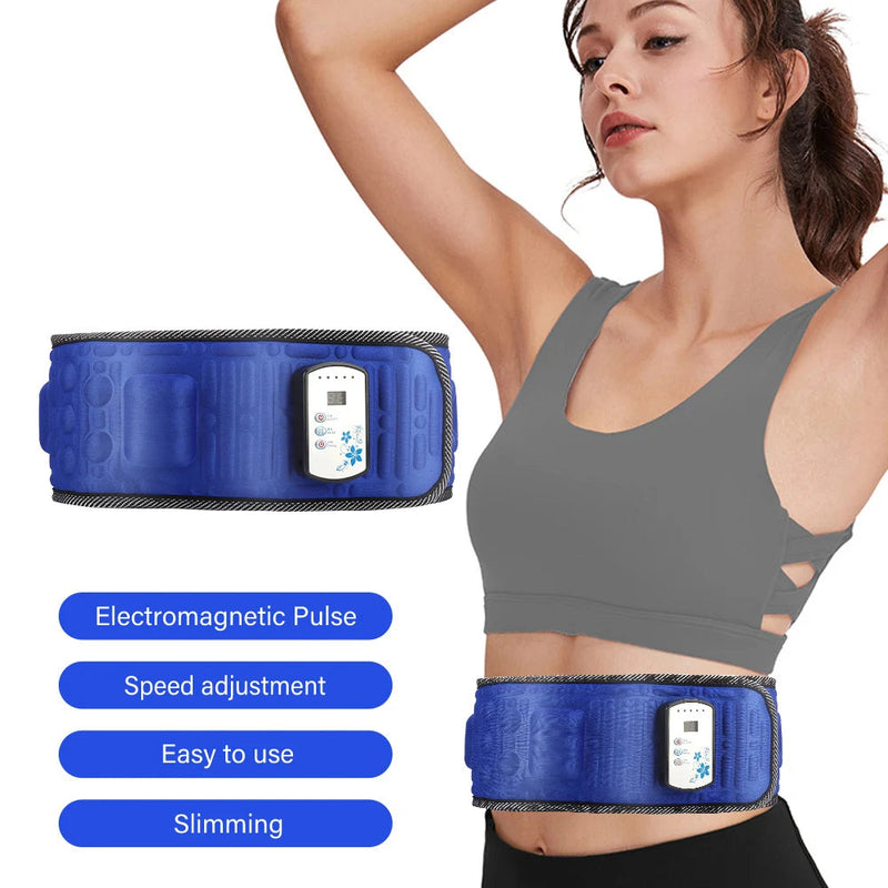 Electric Abdominal Stimulator Body Vibrating Slimming Belt Belly Muscle Waist Trainer Massager X5 Times Weight Loss Fat Burning-Health Wisdom™