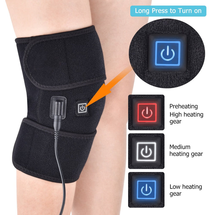 Electric Shoulder Massager Heating Pad Vibration Massage Support Belt  Arthritis