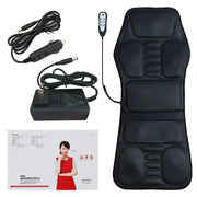 Electric Back Massager Chair Cushion Heating Vibration Home Office Lumbar Neck Mattress Pain Relief PU Seat 9 Modes-Health Wisdom™