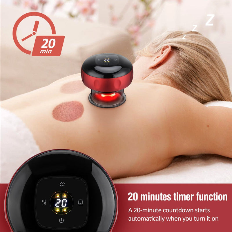 Electric Cupping Massage Device Intelligent Breathing LCD Display Guasha Scraping Heating Vacuum Negative Pressure Body Massager-Health Wisdom™