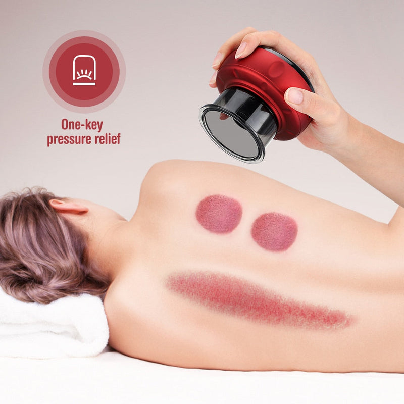 Electric Cupping Massage Device Intelligent Breathing LCD Display Guasha Scraping Heating Vacuum Negative Pressure Body Massager-Health Wisdom™
