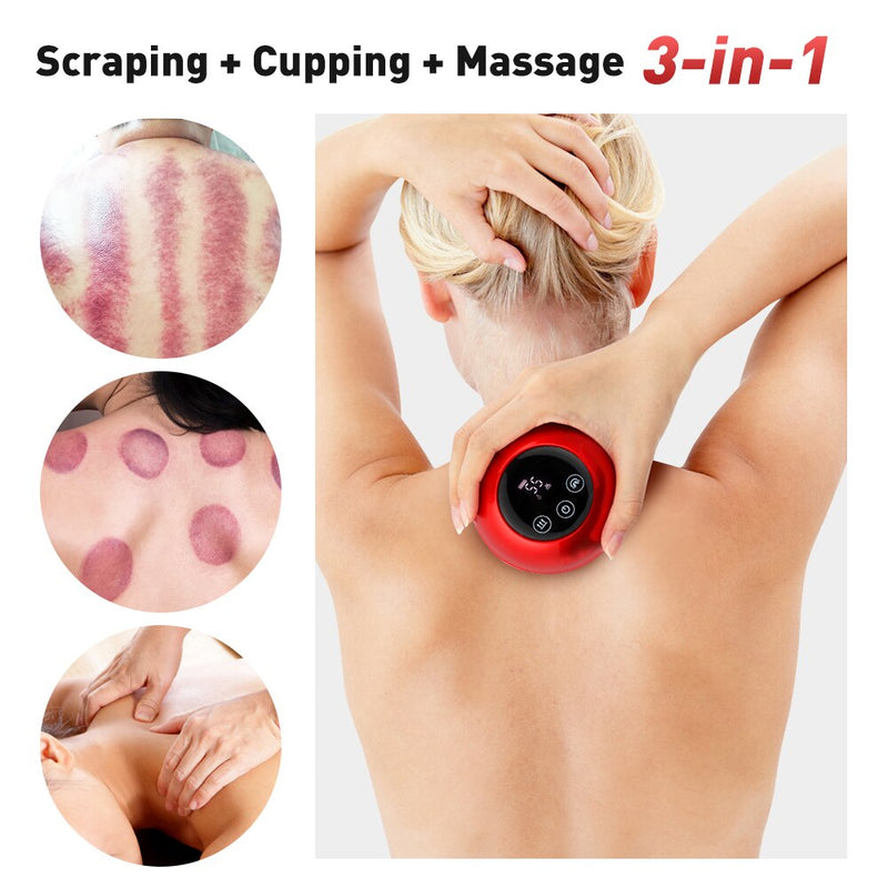 Electric Cupping Massager Vacuum Suction Cups Red Light Anti Cellulite Magnet Therapy Guasha Scraping Fat Burner Slimming-Health Wisdom™
