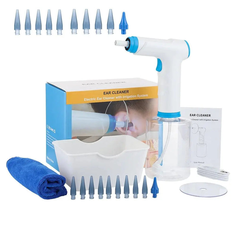Electric Ear Cleaner 500ml Water Cup Ear Wax Removal Irrigation 4-Level Washer Safety Soft Tips for Adults Health Care Charging-Health Wisdom™