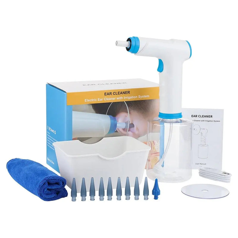 Electric Ear Cleaner 500ml Water Cup Ear Wax Removal Irrigation 4-Level Washer Safety Soft Tips for Adults Health Care Charging-Health Wisdom™
