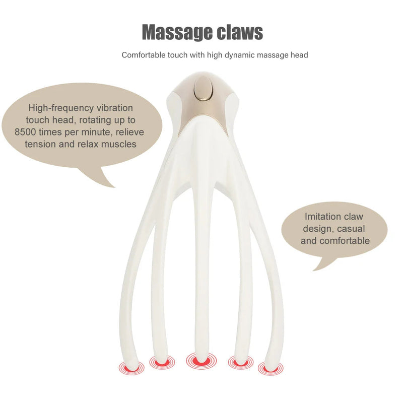 Electric Head Massager Five-Pronged Head Claw Scalp Head Full Body Electric Scalp Massager Multi-Function Massage & Relaxation-Health Wisdom™