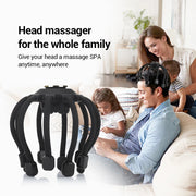 Electric Head Scalp Massager Octopus Claw Stress Relax Pain Relief Hair Stimulation Headache Scratcher Vibrator 4 Modes Music-Health Wisdom™