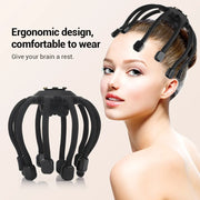 Electric Head Scalp Massager Octopus Claw Stress Relax Pain Relief Hair Stimulation Headache Scratcher Vibrator 4 Modes Music-Health Wisdom™