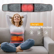 Electric Heating Belt Waist Massager Vibration Red Light Hot Compress Physiotherapy Lumbar Back Support Brace Pain Relief Charge-Health Wisdom™