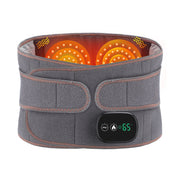 Electric Heating Belt Waist Massager Vibration Red Light Hot Compress Physiotherapy Lumbar Back Support Brace Pain Relief Charge-Health Wisdom™