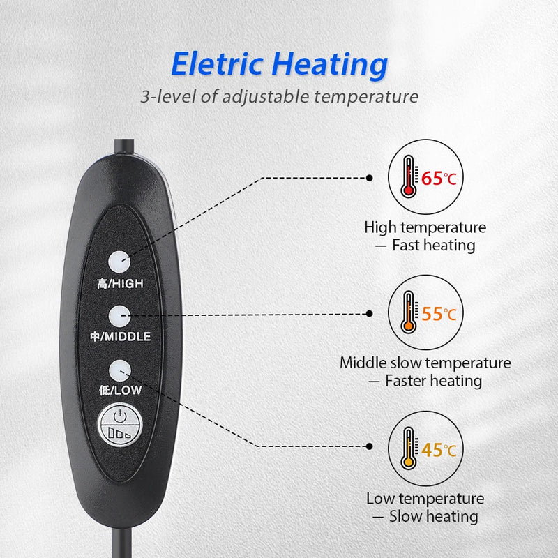 Electric Infrared Heating Neck Cervical Collar Support Hot Compression Adjust Spine Brace Chiropractic Pain Relief-Health Wisdom™
