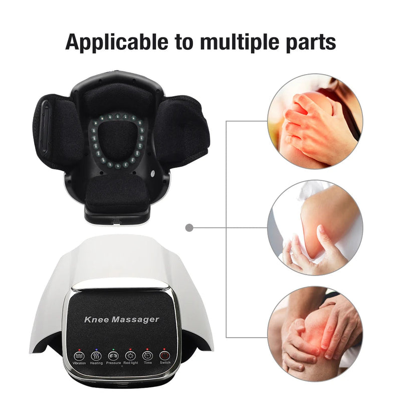 Electric Knee Pads Massager for Joint Pain Relief Arthritis Vibrator Pressotherapy Red Light Physiotherapy Heated Relaxation-Health Wisdom™