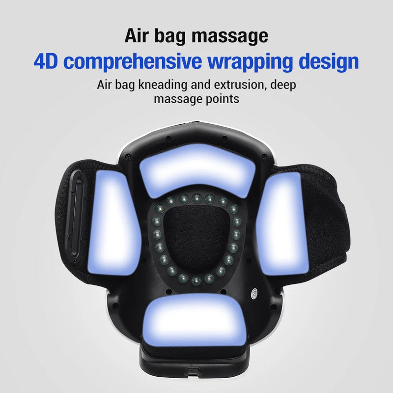 Electric Knee Pads Massager for Joint Pain Relief Arthritis Vibrator Pressotherapy Red Light Physiotherapy Heated Relaxation-Health Wisdom™