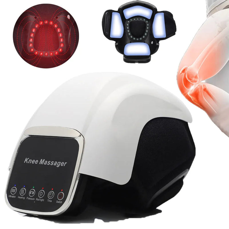 Electric Knee Pads Massager for Joint Pain Relief Arthritis Vibrator Pressotherapy Red Light Physiotherapy Heated Relaxation-Health Wisdom™