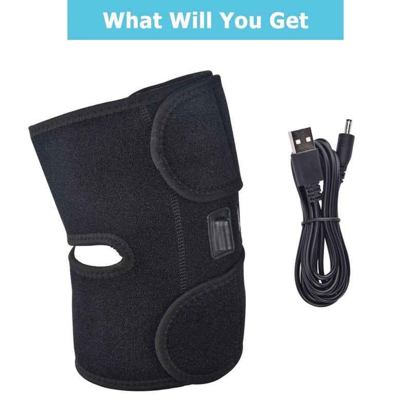 Electric Knee Protection Heating Massager Pads Therapy Adjustable Brace Support Belt Arthritis Relieve Knee Pain 3 Heating Gear-Health Wisdom™