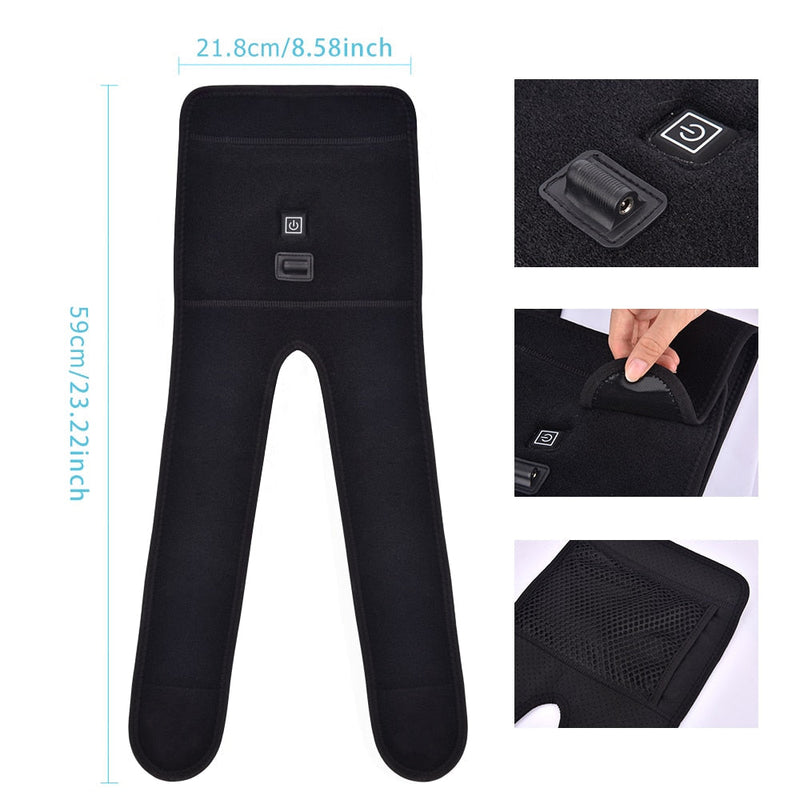 Electric Knee Protection Heating Massager Pads Therapy Adjustable Brace Support Belt Arthritis Relieve Knee Pain 3 Heating Gear-Health Wisdom™