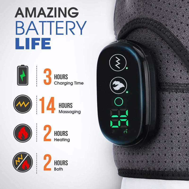 Electric Shoulder Knee Massager Wrap Belt Heating Pad Joint Arthritis for Pain Relief Brace Vibrator Thermal Physiotherapy-Health Wisdom™