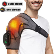 Electric Shoulder Knee Massager Wrap Belt Heating Pad Joint Arthritis for Pain Relief Brace Vibrator Thermal Physiotherapy-Health Wisdom™