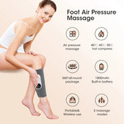 Eletric 360° Pressotherapy Leg Calf Massager Arm Feet 3-speed Air Pressure Airbag Vibration Muscle Relax Pain Relief Recharge-Health Wisdom™