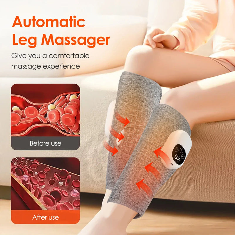 Eletric 360° Pressotherapy Leg Calf Massager Arm Feet 4-level Air Pressure Airbag Vibration Muscle Relax Pain Relief Recharge-Health Wisdom™