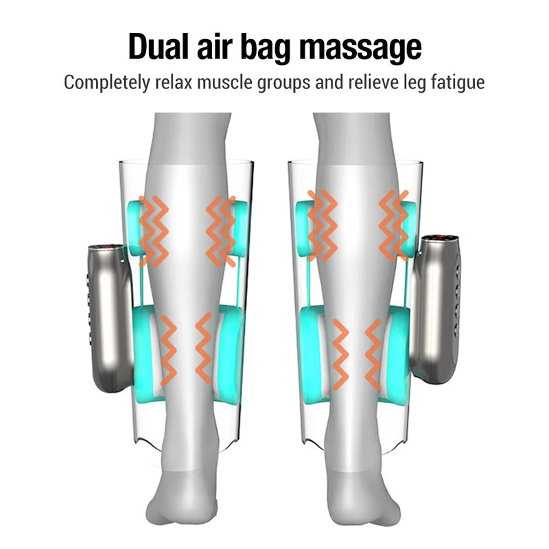 Eletric Calf Massager Leg Muscle Pain Relief Presotherapy Promote Blood Circulation Remote Control 3-Level Mode Hot Compress-Health Wisdom™