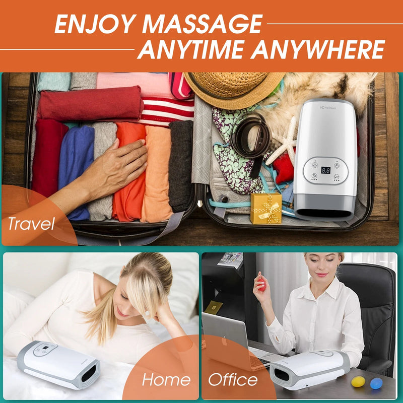 Eletric Hand Finger Acupoint Massager Machine Heated Hot Compress Air Compression Presotherapy Arthritis Palm Pain Relief Relax-Health Wisdom™