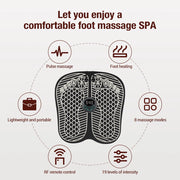 Eletric Heated EMS Foot Massage Machine Tens Fisioterapia Feet Blood Circulation 8 Modes 9-level Microcurrent Muscle Stimulation-Health Wisdom™