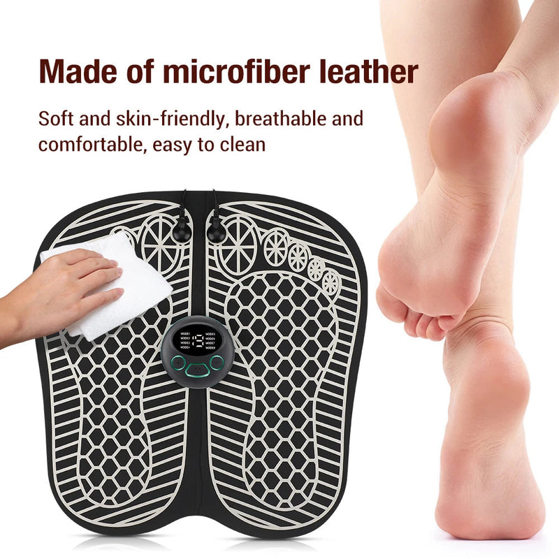 Eletric Heated EMS Foot Massage Machine Tens Fisioterapia Feet Blood Circulation 8 Modes 9-level Microcurrent Muscle Stimulation-Health Wisdom™