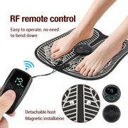 Eletric Heated EMS Foot Massage Machine Tens Fisioterapia Feet Blood Circulation 8 Modes 9-level Microcurrent Muscle Stimulation-Health Wisdom™