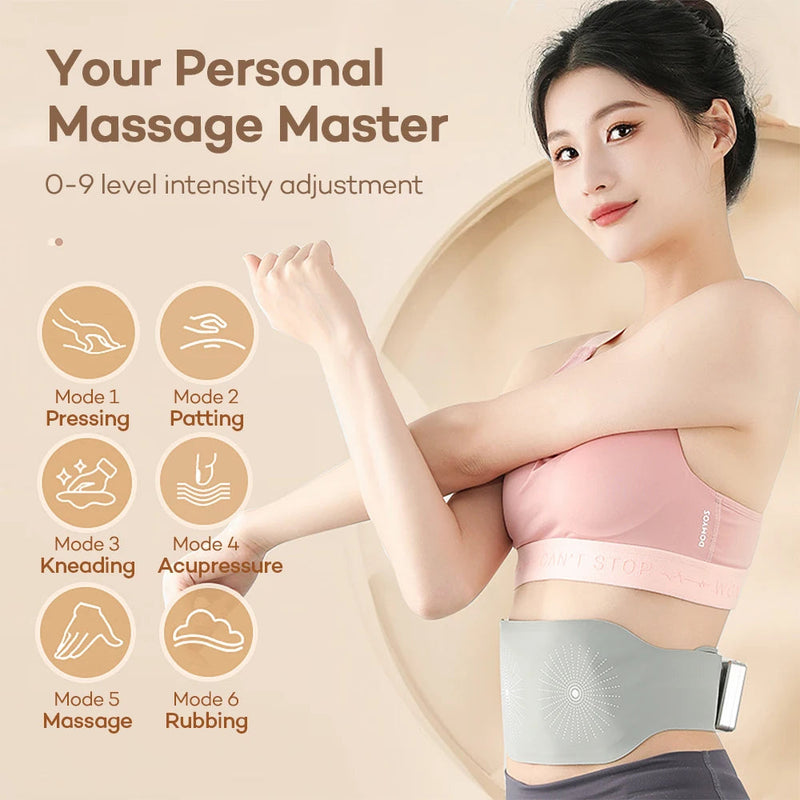 Eletric Heating Abdominal Massager Belt EMS Pulse Muscle Electrostimulator Physiotherapy Menstrual Period Health Fitness-Health Wisdom™