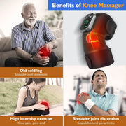 Eletric Heating Knee Massage Instrument Vibrator Knee Pad Joint Physiotherapy for Osteoarthritis Pain Relief Elbow Leg Arthritis-Health Wisdom™