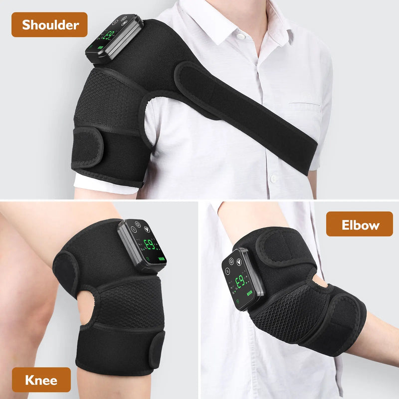 Eletric Heating Knee Massage Instrument Vibrator Knee Pad Joint Physiotherapy for Osteoarthritis Pain Relief Elbow Leg Arthritis-Health Wisdom™