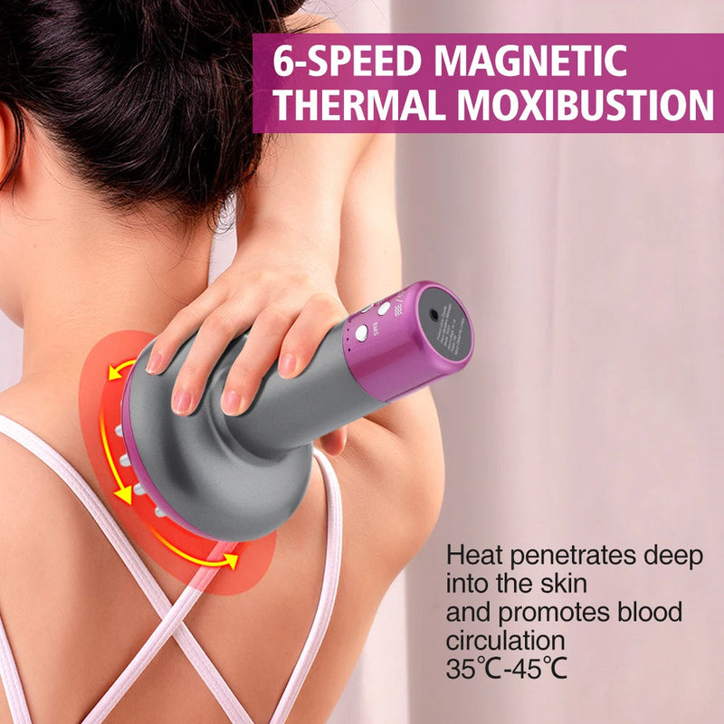 Eletric Meridian Massage Brush Full Body Fat Burning Gua Sha Lymphatic Drainage Anti-cellulite Heating Microcurrent Red Light-Health Wisdom™