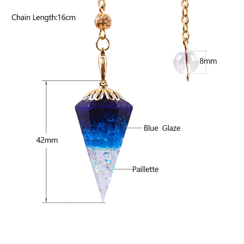 Energy Crystal Orgonite Pendulum For Dowsing Natural Healing Crystal Quartz Orgone Hexagonal Pendants Pendulo Jewelry Pendulos-Health Wisdom™