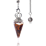 Energy Healing Chakra Orgone Pendulum for Dowsing Divination Pointed Natural Orgonite Chips Crystal Stone Pendant Yoga Meditation Pendulo-Health Wisdom™