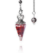 Energy Healing Chakra Orgone Pendulum for Dowsing Divination Pointed Natural Orgonite Chips Crystal Stone Pendant Yoga Meditation Pendulo-Health Wisdom™